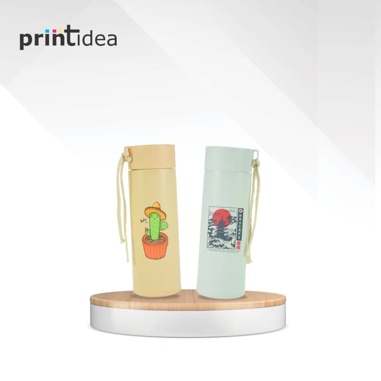 Tumbler Kaktus Tali Custom DTF Full Colour Souvenir Promosi Murah Cetak full warna Botol Custom Murah